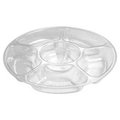 Fineline Settings Clear 6-Compartment Serving Tray 3521-CL